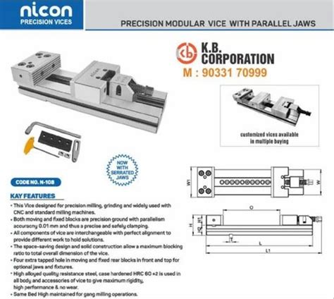 Nicon Mm Modular Vice With Parallel Jaws At Rs Pack In Rajkot