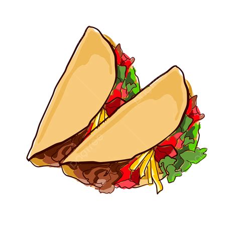 Cartoon Taco Vector PNG Vector PSD And Clipart With Transparent