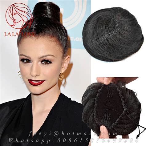 100 Human Real Hair Bun Chignon Hairpiece Extension Indian Remy Natural Chignons Elastic Hair