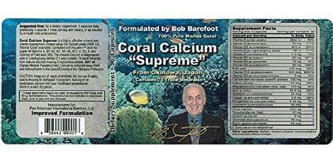 Coral Calcium Supreme 1000mg From Okinawa Japan By Bob Barefoot 90