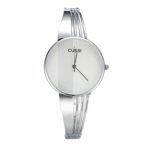 Cussi Silver Luxury Ladies Bracelet Quartz Watch Hisherwear