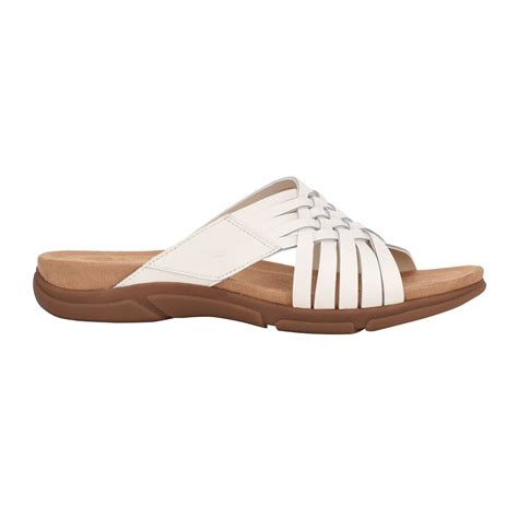 Meadow Slip On Sandals 5 M Ivory Leather In 2024 Slip On Sandal Nice Sandals Wide Sandals