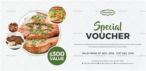 Modern Food Voucher Design Template In Word Psd Pages Publisher