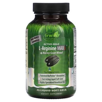 Active Male L Arginine Max Horny Goat Weed Liquid Soft Gels