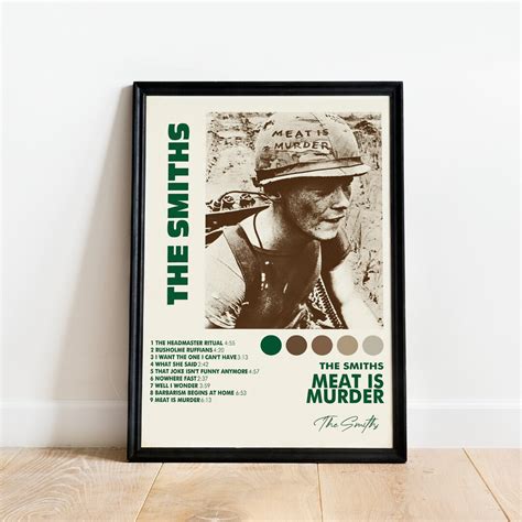 The Smiths Meat Is Murder Album Poster Color Etsy