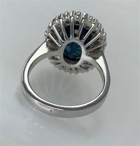 Sapphire Engagement Ring, Princess Diana Sapphire Rin… - Gem