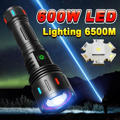 Ultra Powerful Led Flashlight Watt Tactical Torch Type C