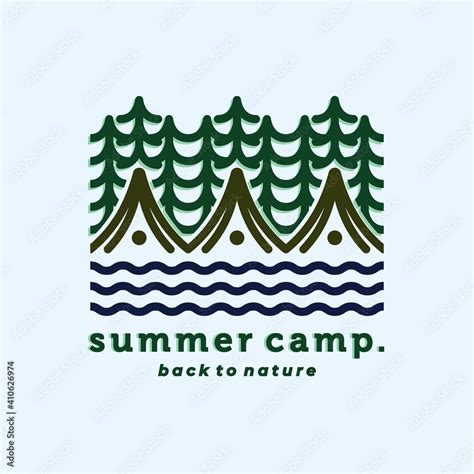 Camping Logo Vector Illustration Design. Outdoor Camp or Summer Camp Illustration Logo Design ...