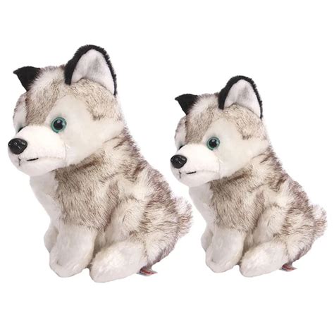 Lovely Simulation Husky Dog Stuffed Animals Plush Toys Gifts Husky ...