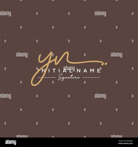 YN Signature Logo Template Vector Stock Vector Image Art Alamy