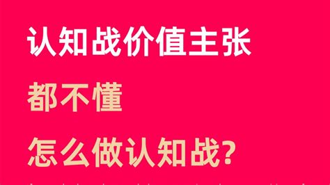 认知战壳吉桔：认知战战略价值主张都不懂怎么做认知战 哔哩哔哩