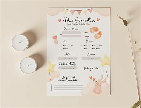 Cartes De Pronostics Pour La Naissance De B B Imprimer Pr Dictions