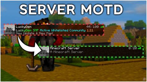 How To Make A Custom Motd For Your Minecraft Server Youtube