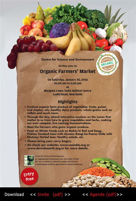 CSE invites:Organic Farmers' Market