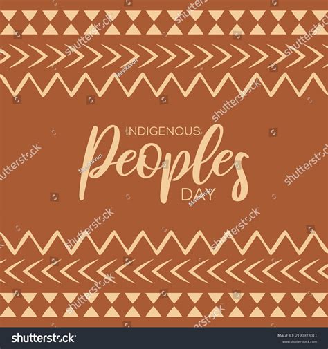 International Day Worlds Indigenous Peoples 9 Stock Vector Royalty