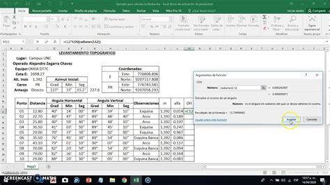 Topograf A Taquimetr A Calculo De Libreta De Campo Excel Youtube