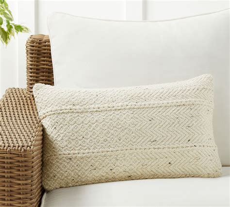 Nellie Outdoor Lumbar Pillow Pottery Barn