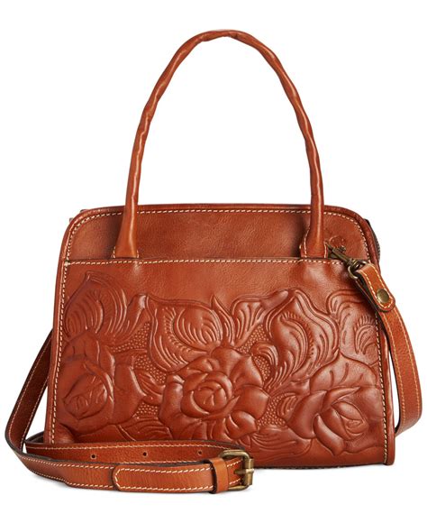 Patricia Nash Rose Tooled Leather Crossbody Bag Iucn Water