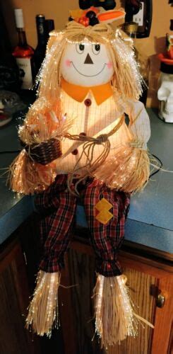 Vintage Frankie Fiber Optic Color Change Scarecrow Fall Halloween