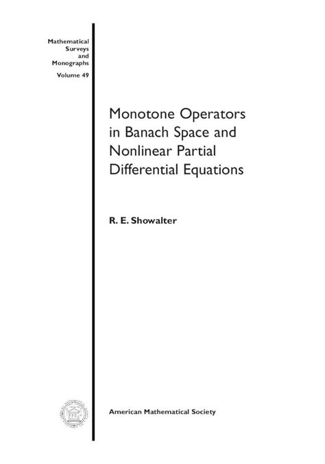 PDF Monotone Operators In Banach Space And Nonlinear Partial