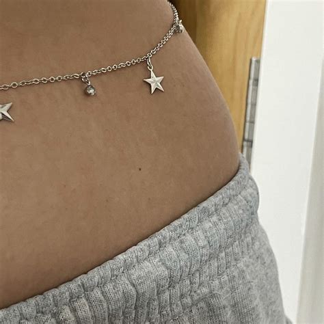 Silver Star Belly Chain Such A Cute Addition To Depop