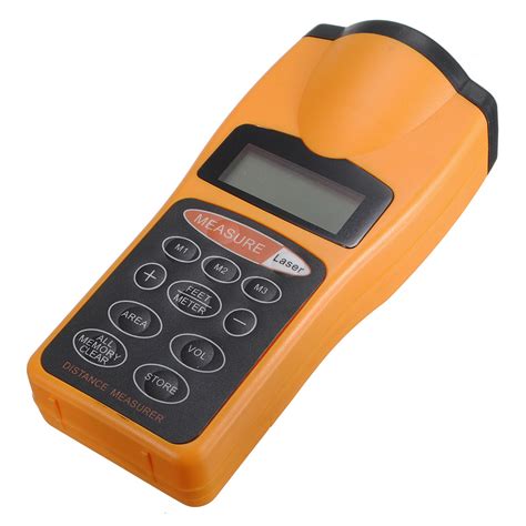 LCD Ultrasonic Tape Distance Meter Laser Pointer Digital Measure Range