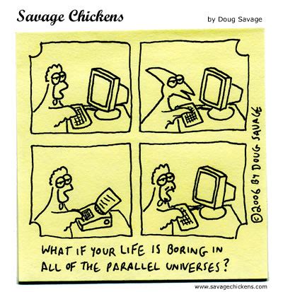 Quantum Physics Cartoons | Savage Chickens - Cartoons on Sticky Notes by Doug Savage