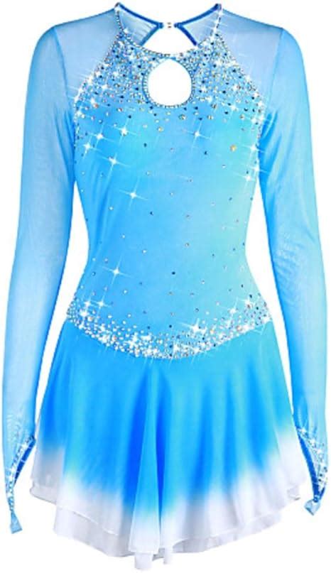 Yunnr Vestido De Patinaje Art Stico Para Mujer Ni A Sin Mangas Cuello