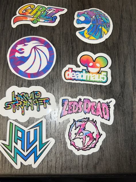 EDM Logo Stickers/sticker Sheets/ Decals: Choose Logo and Sizes - Etsy