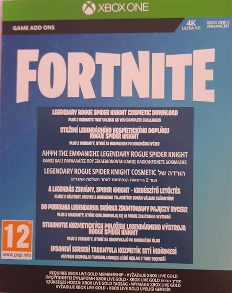 Fortnite Rogue Spider Knight Bundle 2000 V Bucks Xbox One Xbox