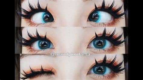 Showcase Natural Contact Lenses Sweety Hidrocor Ii Blue On Dark