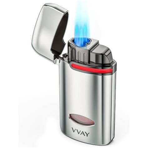 Briquet Tempête Rechargeable 3 Flammes Jet Puissantes Réglables Et