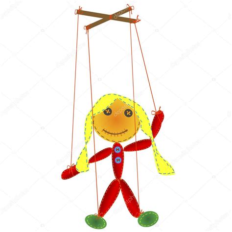 Handmade Marionette Puppet On A String — Stock Vector © Hibrida13 8438426