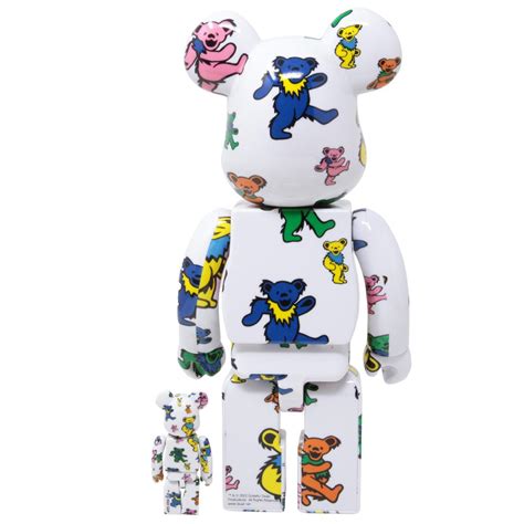 Bearbrick X Grateful Dead Dancing Bear 100 And 400 Set Original Grail