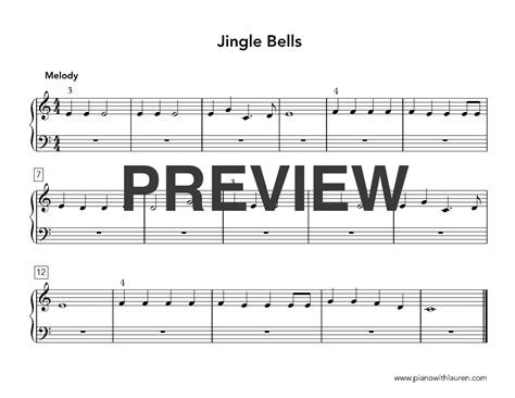 Jingle Bells Piano Ensemble Music Piano With Lauren