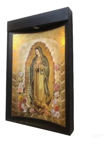 Cuadro Virgen De Guadalupe Cuerpo Completo Con Lampara En Venta En