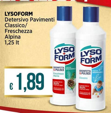 Lysoform Detersivo Pavimenti Classico Freschezza Alpina Lt