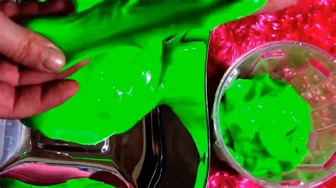 EXTREMELY SATISFYING GREEN GOOEY ICKY STICKY FUN SLIME PRESSING ASMR