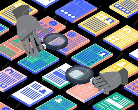 Premium Vector | Resume screening with ai screening technology to