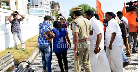 Moral Brigand In Kochi Shiv Sena Rounds Off Womens Day With A Cane