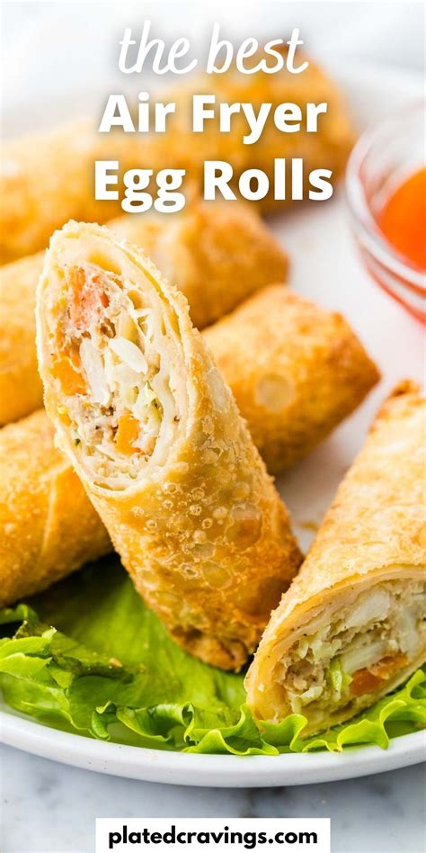 Air Fryer Frozen Egg Rolls Plated Cravings