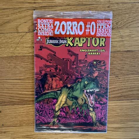 Jurassic Park Raptor With Card Vf Nm Topps With Zorro Ebay