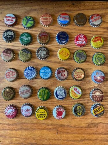 Vintage Soda Pop Bottle Caps Unused Corkback Cork Lined 36 Total Coke