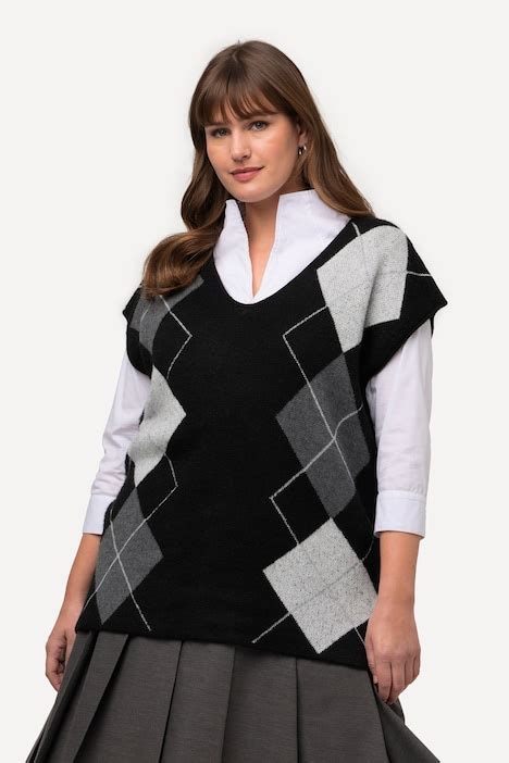 Argyle V Neck Sweater Vest Sweater Sweaters