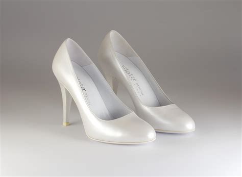 Scarpa Donna Elegante Da Sposa E Cerimonia In Pelle Bianco Elata Cod