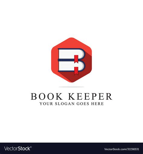 Book keeper logo inspirations library Royalty Free Vector