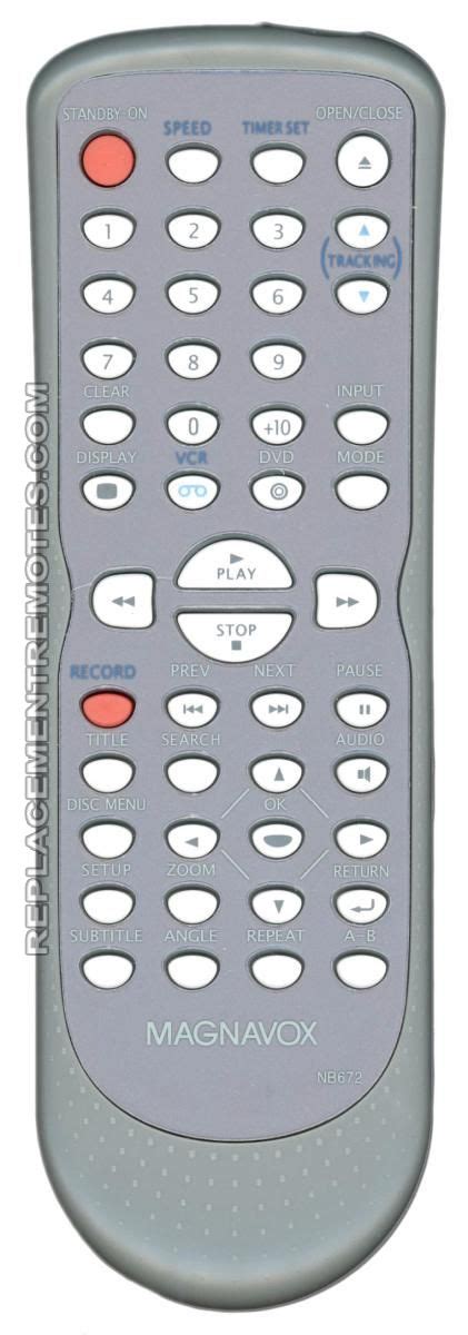 Buy Magnavox NB672UD DVD/VCR Combo Player Remote Control