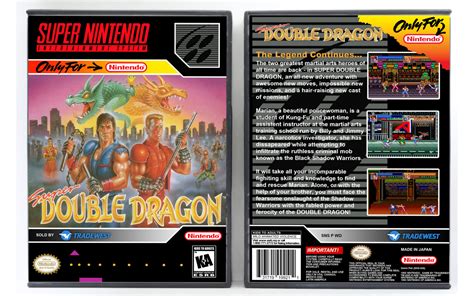 gaming relics super nintendo vertical style super double dragon