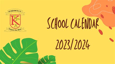 School Calendar 2023 24 St Kevins Community College