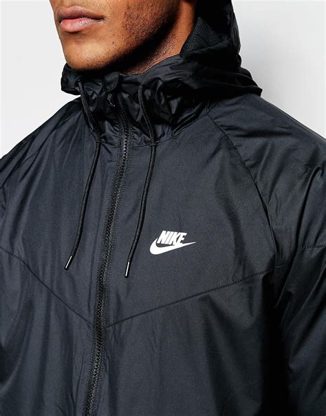 Nike Synthetic Windbreaker Jacket In Black For Men Lyst